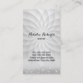 幾何モダンバラ金ゴールドグリッタースプレー洗浄 名刺 (裏面)