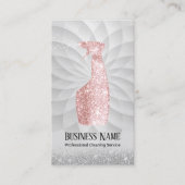 幾何モダンバラ金ゴールドグリッタースプレー洗浄 名刺 (正面)