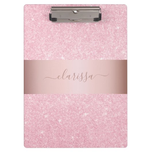 幾何モダンバラ金ゴールドグリッター クリップボード (正面)