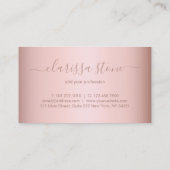 幾何モダンバラ金ゴールドグリッター 名刺 (裏面)