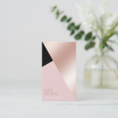 幾何モダンバラ金ゴールド美容師 名刺 (スタンド正面)