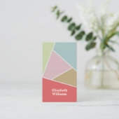 幾何モダンパステルコンサルタント 名刺 (スタンド正面)