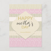 幾何モダンパターンのパステル赤面トーン ポストカード (正面)