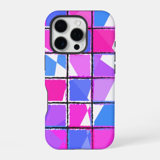 幾何モダンパターンデザイン iPhoneケース (裏面)