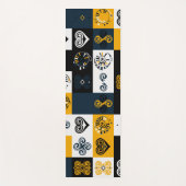 幾何モダンパターントレンディー黄 ヨガマット (正面)