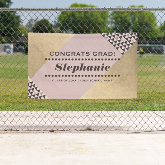 幾何モダンパターン卒業パーティー 横断幕 (インサイチュ)