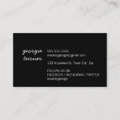 幾何モダンパターン矢印白黒金ゴールド 名刺 (裏面)