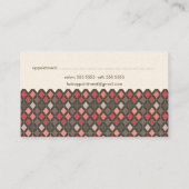 幾何モダンパターン美容師カード 予約カード (裏面)