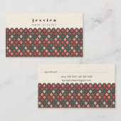 幾何モダンパターン美容師カード 予約カード (正面/裏面)