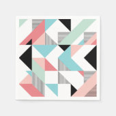 幾何モダンパターン スタンダードカクテルナプキン (正面)