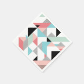 幾何モダンパターン スタンダードカクテルナプキン (角)