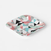 幾何モダンパターン ペーパープレート (傾斜あり)