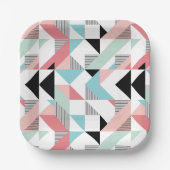 幾何モダンパターン ペーパープレート (正面)