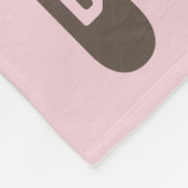 幾何モダンピンクグレー名前をカスタムする フリースブランケット (角)