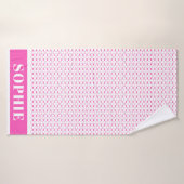 幾何モダンピンクサークルベビー バスタオル (バスタオル)