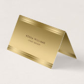 幾何モダンフェイク金ゴールド 名刺 (正面)