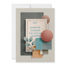 幾何モダンフローラ結婚の