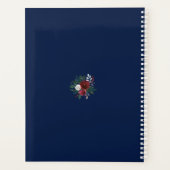 幾何モダンブルゴーニュ海軍ブルーフローラ結婚ズ プランナー手帳 (裏面)
