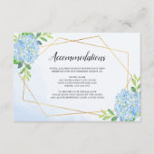 幾何モダンブルーアジサイ宿泊施設 エンクロージャーカード (正面)