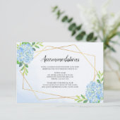 幾何モダンブルーアジサイ宿泊施設 エンクロージャーカード (スタンド正面)