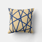 幾何モダンブルーパステルピンク線抽象芸術 クッション (裏面)