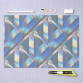 幾何モダンホログラフィックパステルレインボーパーティー 薄葉紙 (クラフト)