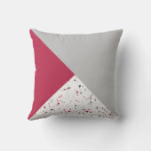 幾何モダンマゼンタグレーテラッツォ クッション (裏面)