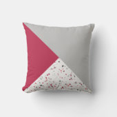 幾何モダンマゼンタグレーテラッツォ クッション (正面)