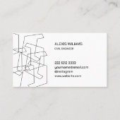 幾何モダンミニマルエレガントプロフェッショナル 名刺 (裏面)