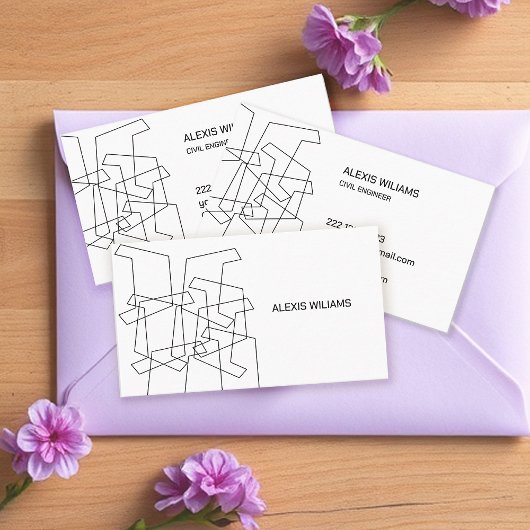 幾何モダンミニマルエレガントプロフェッショナル 名刺