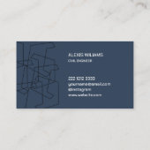 幾何モダンミニマルエレガントプロフェッショナル 名刺 (裏面)