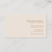 幾何モダンミニマルパターンのキャラメル&タン 名刺 (裏面)