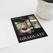 幾何モダンミニマル卒業式4写真 案内状