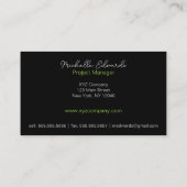 幾何モダンミニマル抽象芸術管理 名刺 (裏面)