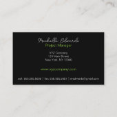 幾何モダンミニマル抽象芸術管理 名刺 (裏面)