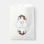 幾何モダンメルロネイビーブルーフローラありがとう フェイバーバッグ (正面)