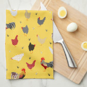 幾何モダンメンフィススタイルチキンファーム キッチンタオル (四つ折り)