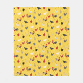 幾何モダンメンフィススタイルチキンファーム フリースブランケット (正面)