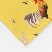 幾何モダンメンフィススタイルチキンファーム フリースブランケット (角)