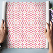 幾何モダンラブハートフローラピンクピーチ ラッピングペーパー