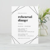 幾何モダンリハーサルディナー 招待状 (スタンド正面)