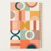 幾何モダンレトロカラフルカスタム学校 プランナー手帳 (裏面)