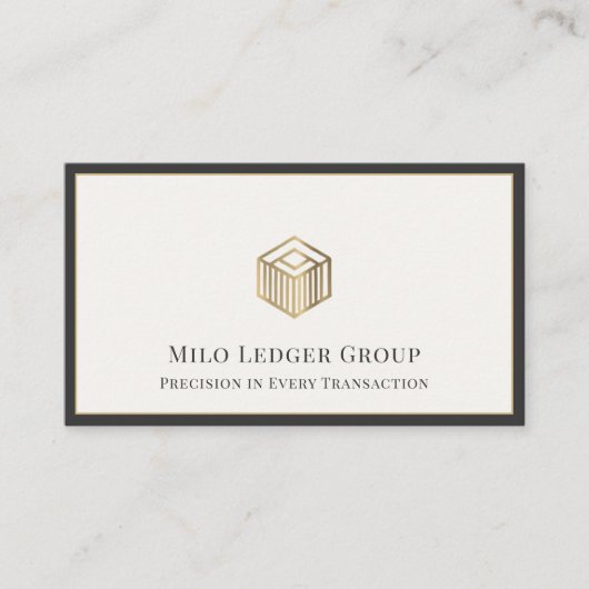 幾何モダンロゴ 名刺 (正面)