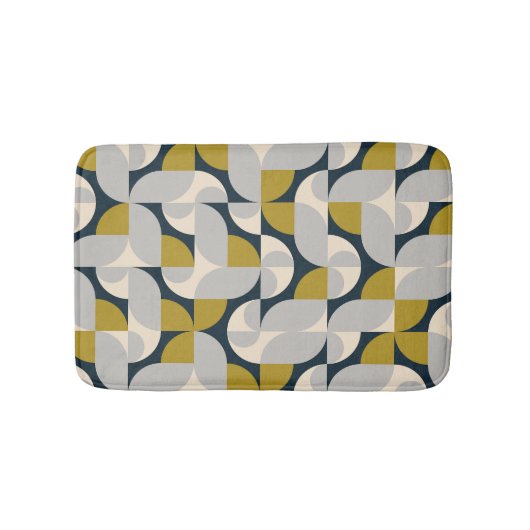 幾何モダンヴィンテージレトロ背景 バスマット (正面)