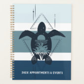 幾何モダン亀パーソナライズされた プランナー手帳 (正面)