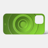 幾何モダン円緑任意のイニシャル Case-Mate iPhoneケース (裏面 (横))