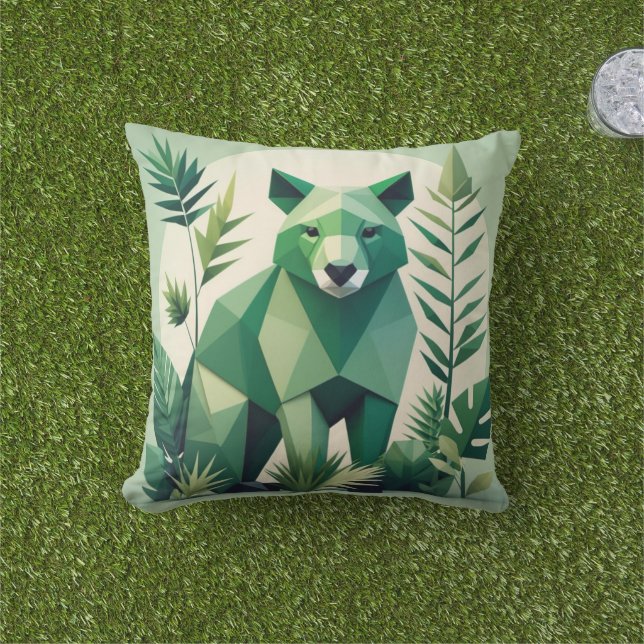 幾何モダン動物装飾用クッション アウトドアクッション (芝生)