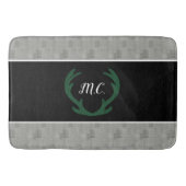 幾何モダン千鳥格子のパタパーソナライズされたン バスマット (正面)