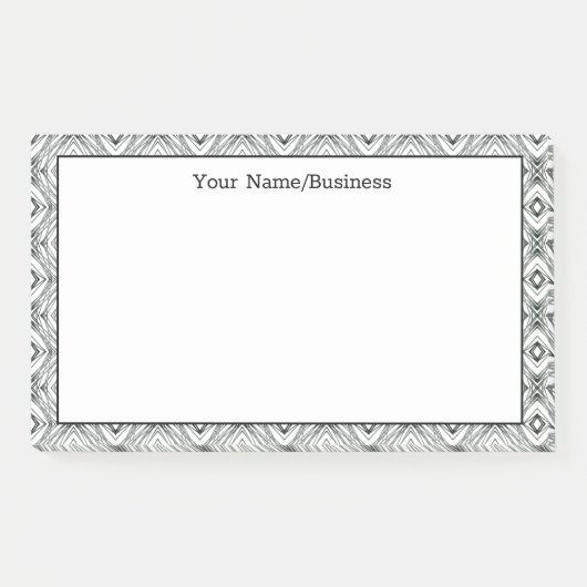 幾何モダン名前をカスタムする ポストイット (正面)