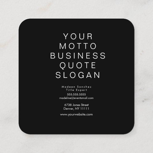 幾何モダン図形DJクラブミュージシャン スクエア名刺 (裏面)